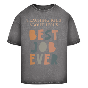 Oversize Washed T-Shirt teaching kids about jesus lehrer