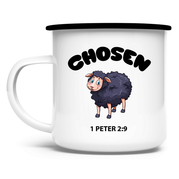 Emaille Tasse chosen schaf 1 peter 2:9