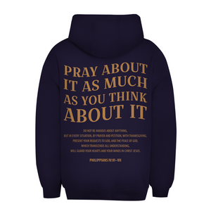 Unisex Oversize Hoodie pray about it philippians 4:6-7