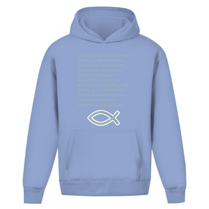 Oversize Hoodie Ohne Kordel ICHTHYS spruch