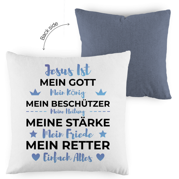 Kopfkissen zweifarbig jesus ist mein gott