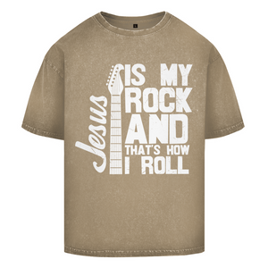 Oversize Washed T-Shirt jesus is my rock guitarist