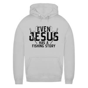 Damen Hoodie even jesus has a fishing story angler