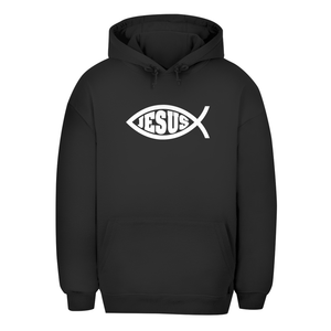 Unisex Oversize Hoodie fisch symbol ICHTHYS Jesus