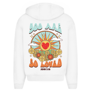 Oversize Zipper Hoodie you are so loved john 3:16