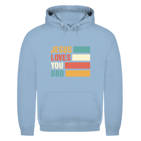 Herren Hoodie jesus loves you bro