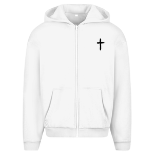 Oversize Zipper Hoodie kreuz