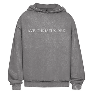 Oversize Washed Hoodie ave christus rex
