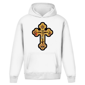 Oversize Hoodie Ohne Kordel Griechisch Orthodoxe Jesus Kreuz