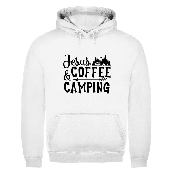 Herren Hoodie jesus coffee camping