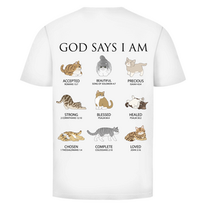 Herren T-Shirt god says i am accepted romans 15:7