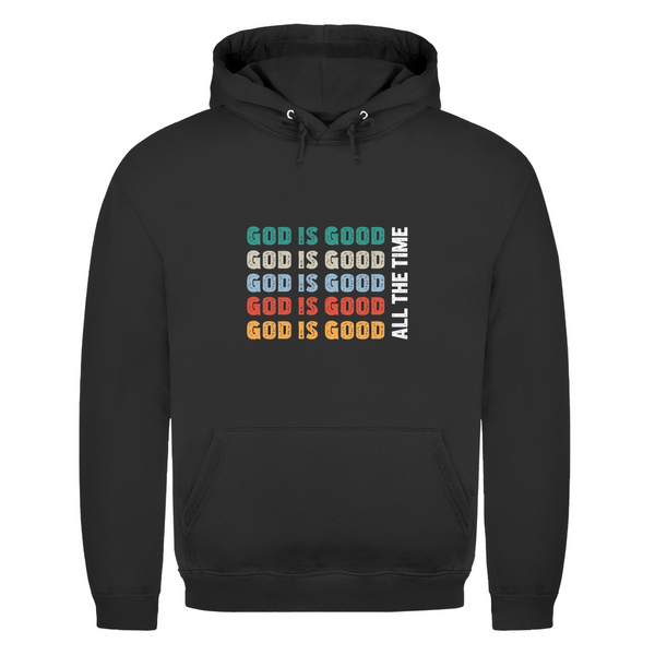 Herren Hoodie god is good retro