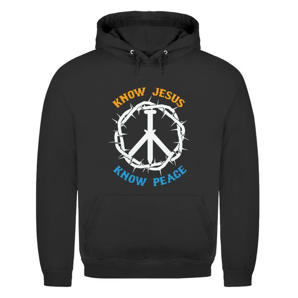 Herren Hoodie know jesus know peace