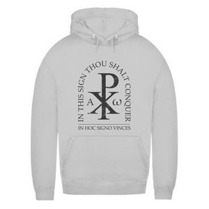 Damen Hoodie in hoc signo vinces Christogramm