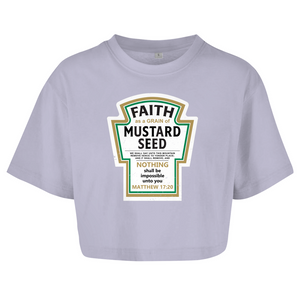 Damen Oversize Crop Top nothing shall be impossible matthew 17:20