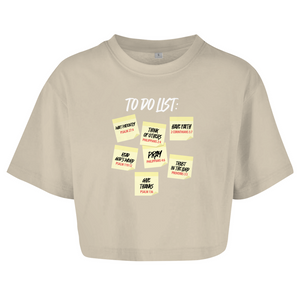 Damen Oversize Crop Top to do list