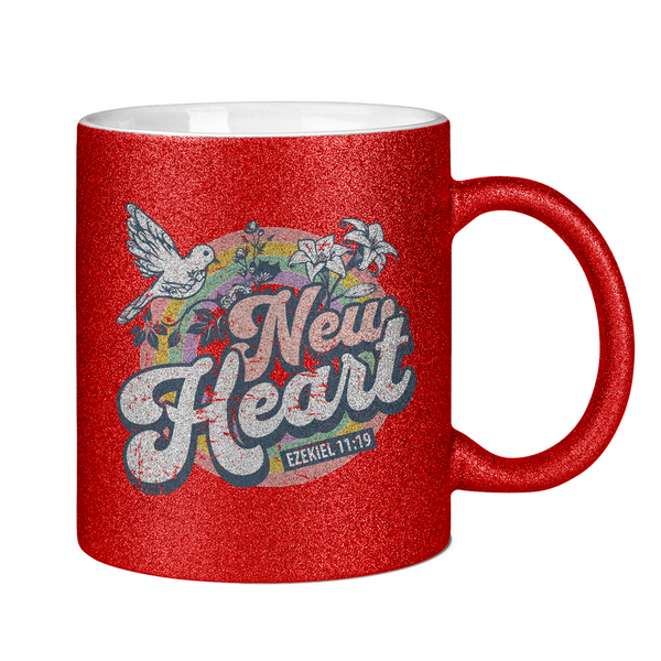 Glitzertasse new heart ezekiel 11:19