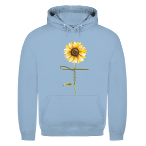 Herren Hoodie jesus sonnenblume