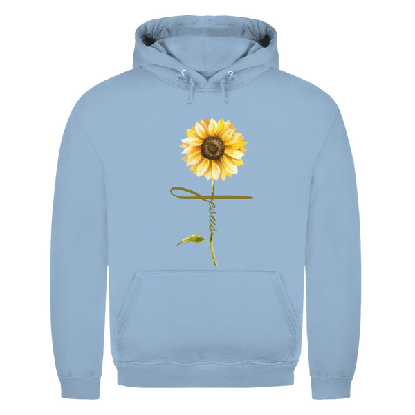 Herren Hoodie jesus sonnenblume