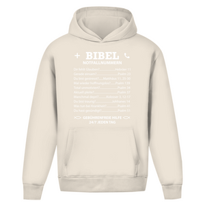 Oversize Hoodie Ohne Kordel bibel notfallnummern