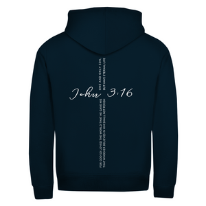 Zipper Hoodie for god so loved the world john 3:16