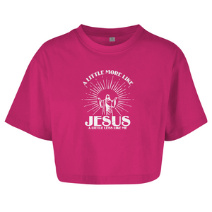 Damen Oversize Crop Top a little more like jesus
