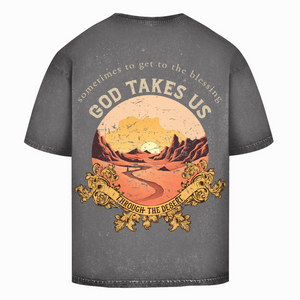 Oversize Washed T-Shirt god take us through the desert
