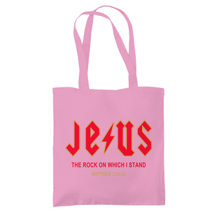 Tragetasche jesus the rock matthew 7:24-25