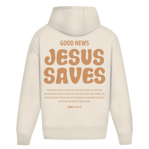 Oversize Hoodie Ohne Kordel jesus saves john 3:16-17