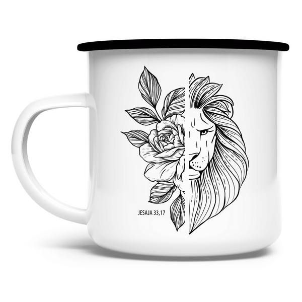 Emaille Tasse löwe jesaja 33,17