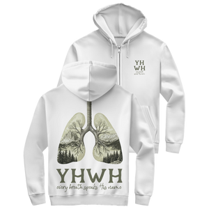 Herren Zipper Hoodie yhwh every breath speakt his name