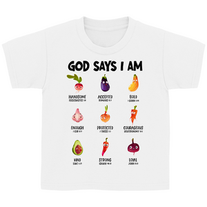 Kinder T-Shirt god says i am enough psalm 139:14