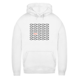 Damen Hoodie fisch symbol ICHTHYS