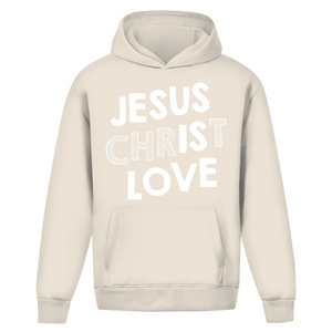 Oversize Hoodie Ohne Kordel jesus christ love