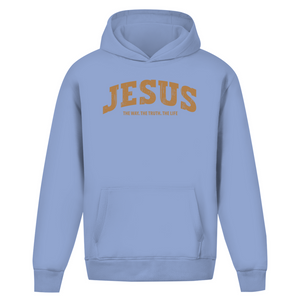 Oversize Hoodie Ohne Kordel jesus the way the truth the life