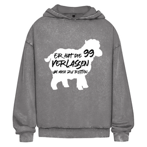 Oversize Washed Hoodie er hat die 99 verlassen