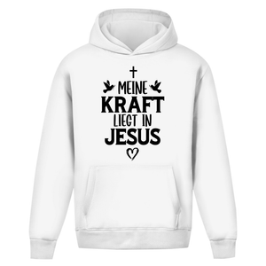 Oversize Hoodie Ohne Kordel meine kraft liegt in jesus