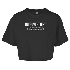 Damen Oversize Crop Top introvertiert