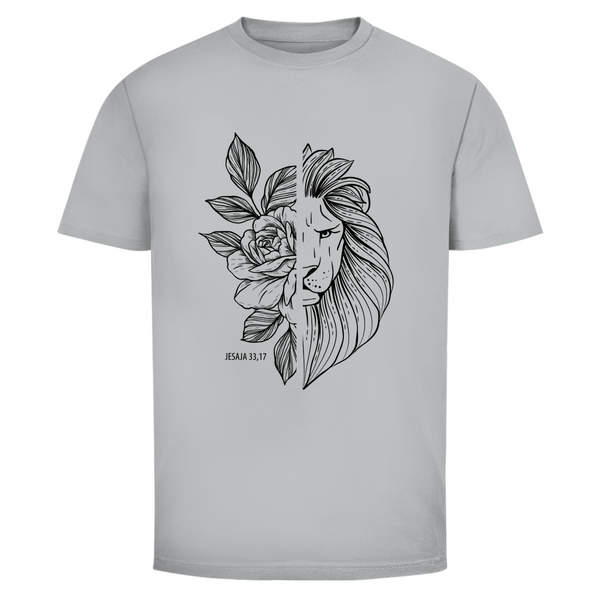 Herren T-Shirt Blume Löwe jesaja 33,17