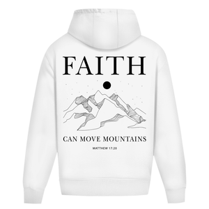 Oversize Hoodie Ohne Kordel faith minimalistisch matthew 17:20