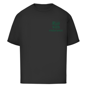 Oversize T-Shirt run with endurance hebrews 12:1