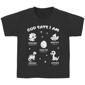 Kinder T-Shirt god says i am amazing psalm 139:14