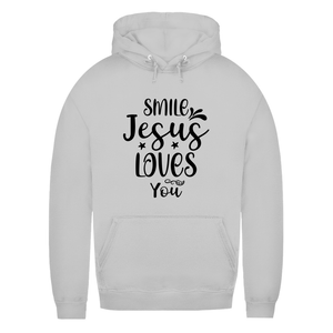 Damen Hoodie smile jesus loves you