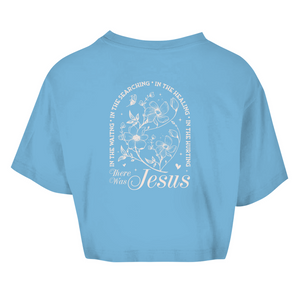 Damen Oversize Crop Top there was jesus