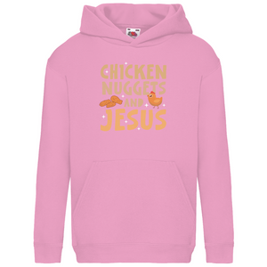 Kinder Hoodie chicken nuggets and jesus