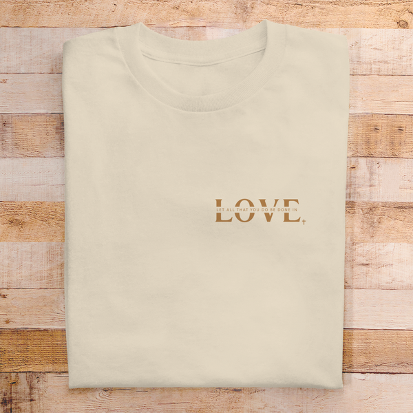 Herren T-Shirt let all that you do be done in love