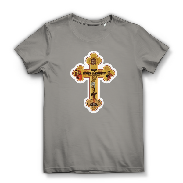 Damen Bio T-Shirt Griechisch Orthodoxe Jesus Kreuz