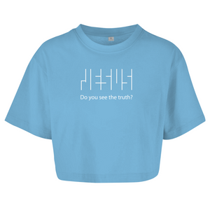 Damen Oversize Crop Top jesus do you see the truth
