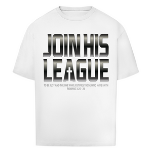 Oversize T-Shirt join his league romans 3:25-26