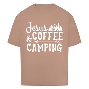 Oversize T-Shirt jesus coffee camping